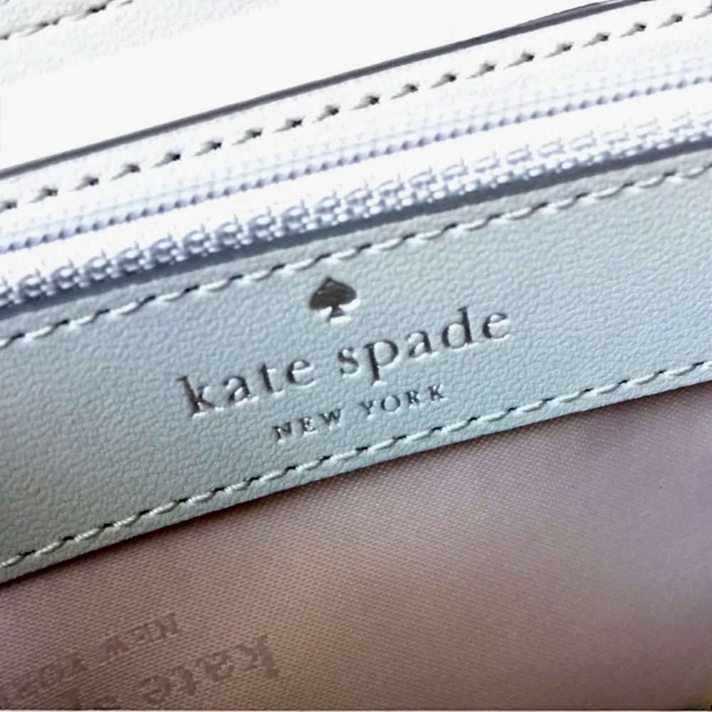 New! Kate Spade Silver Glitter Large Continental Wallet – Lunar Light (NWOT) - Picture 5 of 10